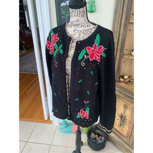 REFERENCE POINT NEW YORK Embroidered Christmas Cardigan - Picture 7 of 11